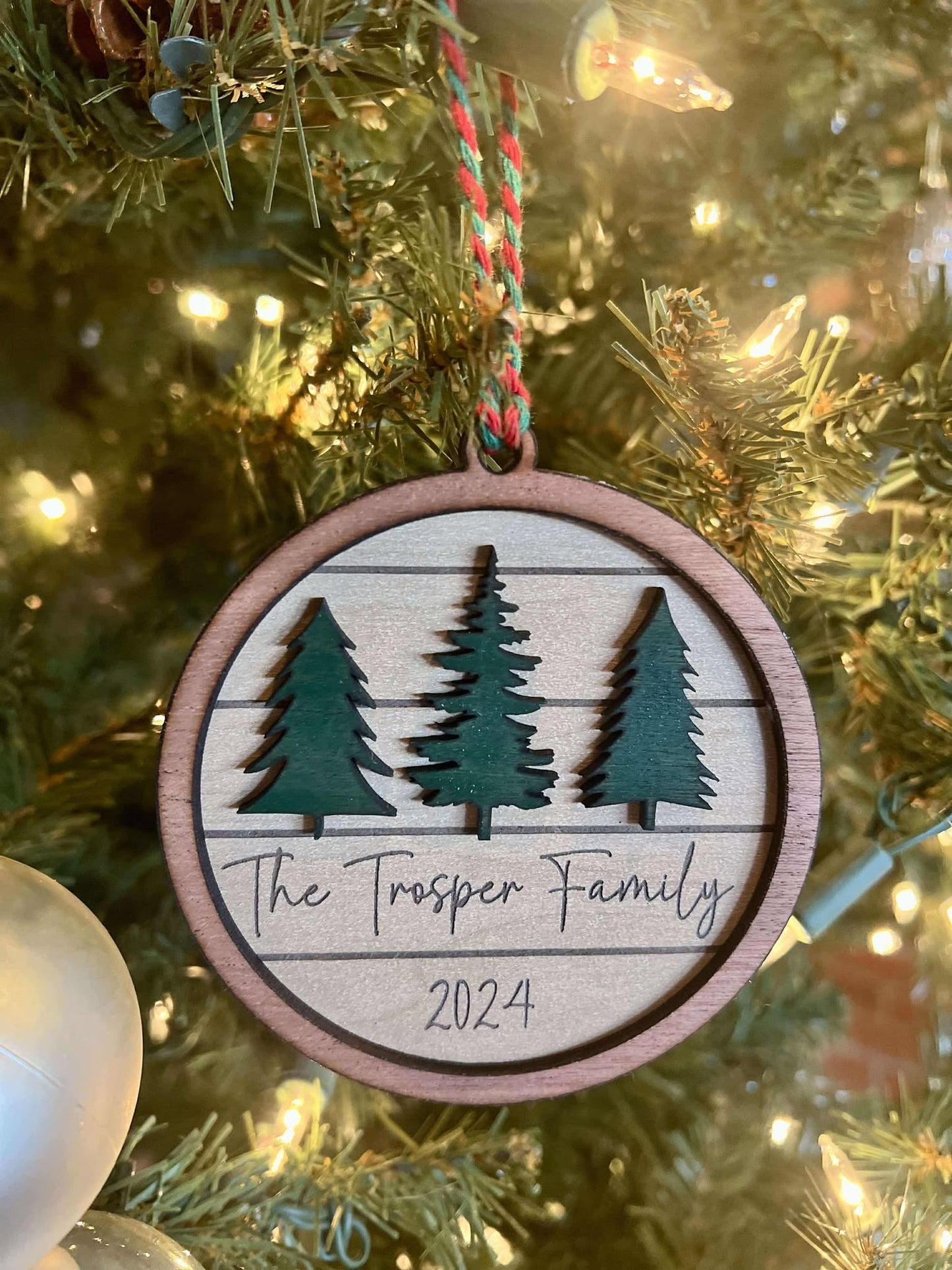 Personalized 3 Tree Ornament