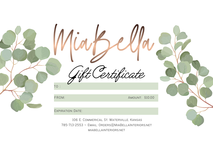 Mia Bella $5 Gift Card