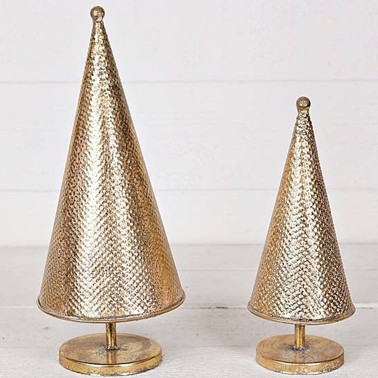 Metal Cone Holiday Tree Set