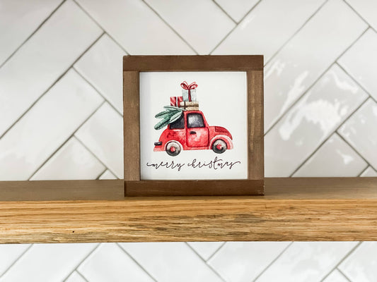 Christmas Truck | Christmas Wood Sign